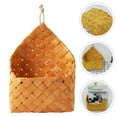 thumbnail image 1 of PAMINGONO 1Pc Wood Woven Hanging Storage Basket Brown Wall Holder for Home Decoration, 1 of 7