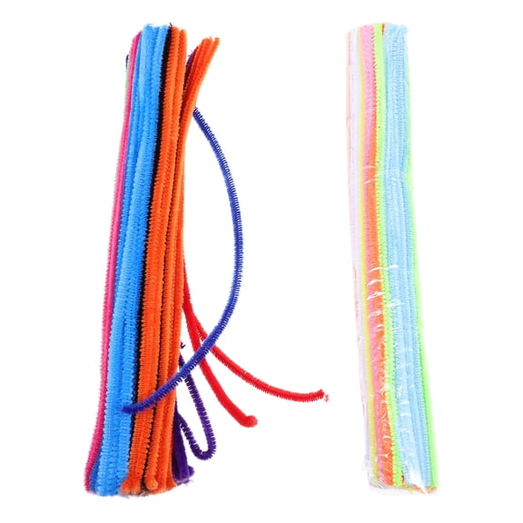 PAMINGONO Assorted Color Polyester Twisted Chenille Stems Craft Cleaners for Handmade Creations