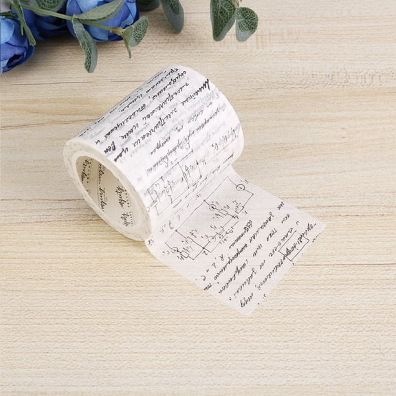 PAMINGONO Adhesive Paper Tapes Assorted Color 2 Rolls 11.8x1.97x0.04in