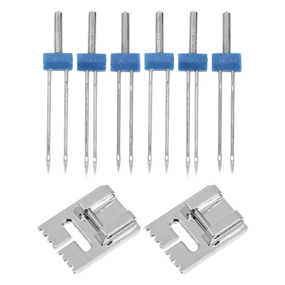 PAMINGONO Stainless Steel Twin Needles Professional Double Needle 2Sets