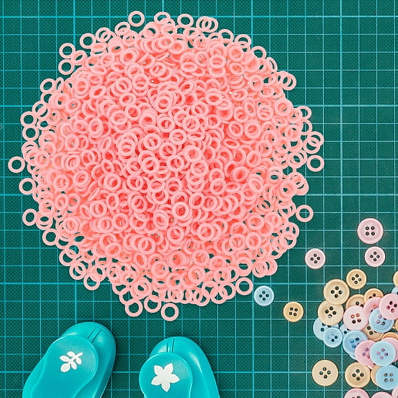 PAMINGONO 2000pcs Stitch Markers for Knitting Enthusiasts in Pink Plastic for Row Counting during DIY Projects