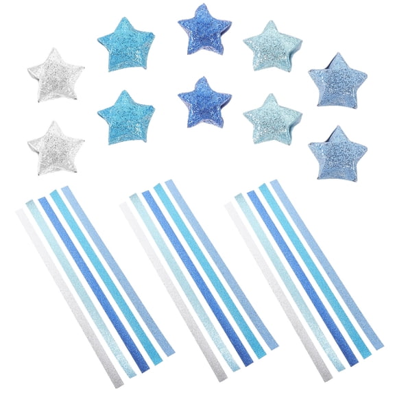PAMINGONO 200Pcs Glitter Paper Craft Material for DIY Crafts and 9.43X0.39X0.04in