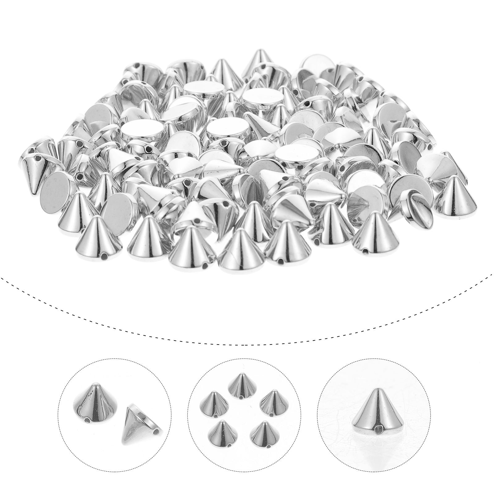 PAMINGONO 200Pcs Silver Punk Style Rivets Diy Handcraft Garment Rivets ...