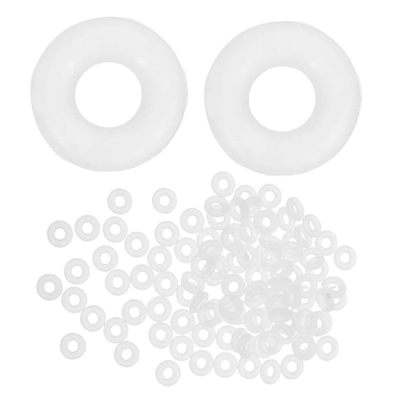 PAMINGONO 200Pcs Silicone Stopper Spacer Beads White for Jewelry Making and Crafting