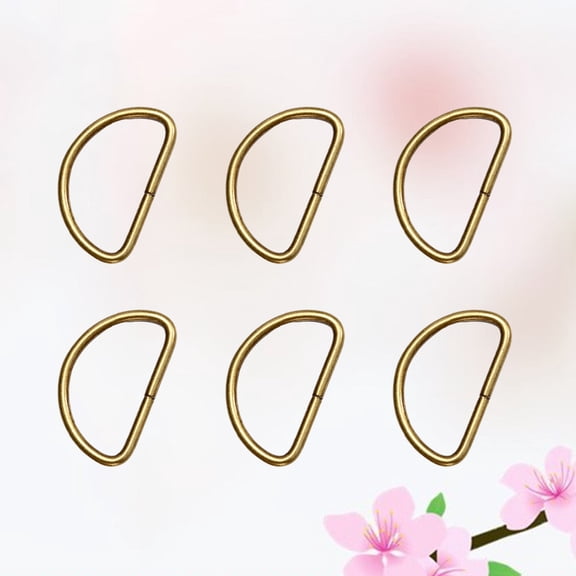 PAMINGONO 20PCS Metal D Ring Bag Hardware Accessories Golden