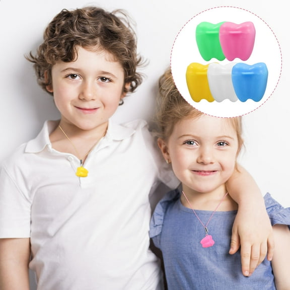 PAMINGONO 20Pcs Baby Deciduous Teeth Storage Box Assorted Color Organizer for Lost Tooth 1.1x0.7x0.7in