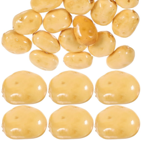 PAMINGONO 20Pcs Fake Potato Model Khaki 1.8X2.5X3CM Foams For Home Hotel Decoration