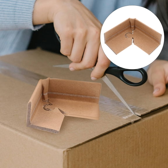 PAMINGONO 20Pcs Paper Shipping Box Corner Guards Heavy Duty Packaging Edge Protectors for Cartons and Panels
