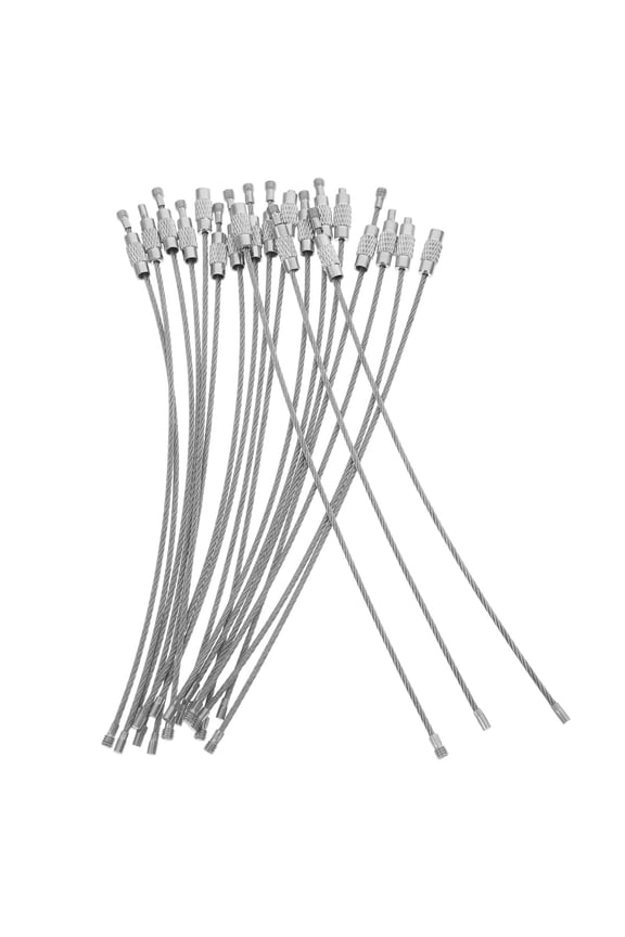 20-Pack Stainless Steel Wire Key Multipurpose Keychains for Luggage, Keys, and Everyday Carry