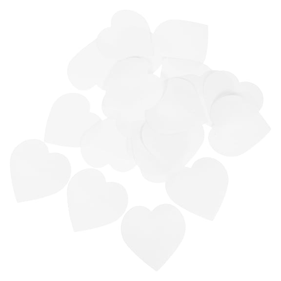 PAMINGONO 20-Pack White Blank Heart Sublimation Sticker Paper with Strong Adhesive for Crafts and Decoration
