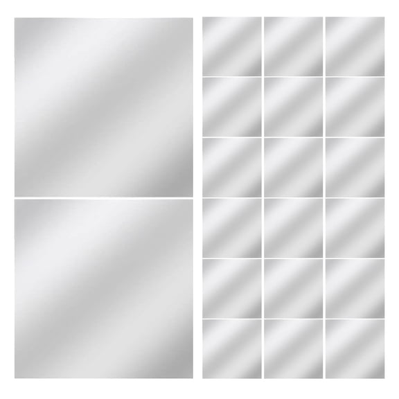 PAMINGONO Self-Adhesive Tiny Mirror Tiles High Clarity for Craft 20Pcs