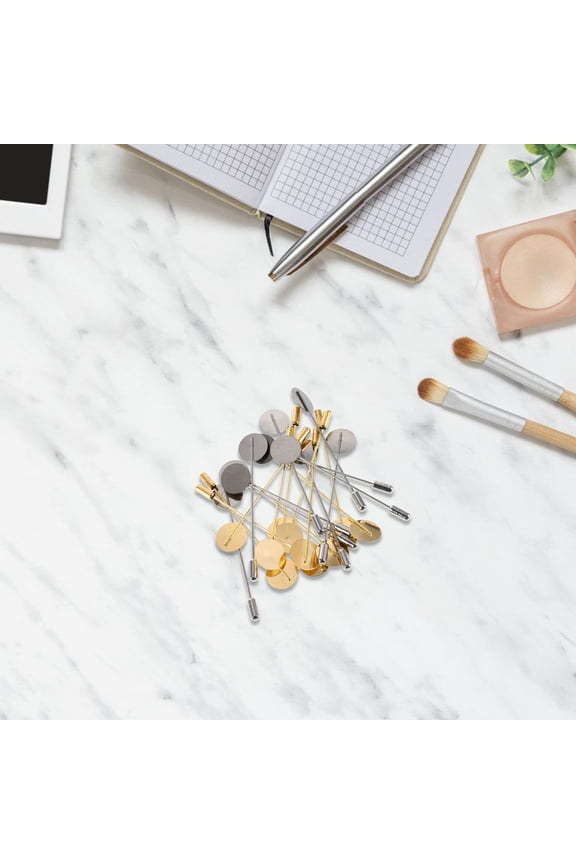 20Sets Assorted Color Copper Lapel Pin Blanks for Jewelry Making and Craft Projects