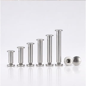 PAMINGONO 220 Pcs Binding Screw Post Set for Scrapbooking Silver Carbon Steel DIY Projects