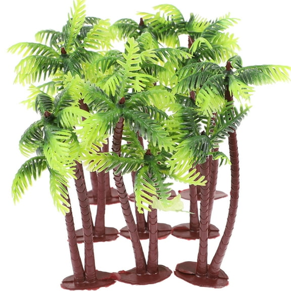 PAMINGONO Green Coconut Tree Props for Micro Landscapes and Aquariums 24Pcs