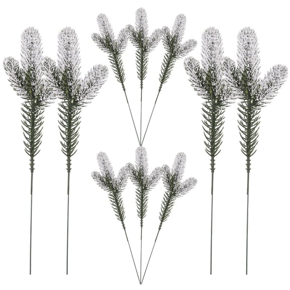 PAMINGONO 24Pcs Fake Pine Needles Branches Assorted Color Plastic Decoration Christmas Diy Accessory