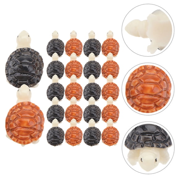 PAMINGONO 24Pcs Lifelike Turtle Statue Miniature Design for Lawn Turtle Lovers
