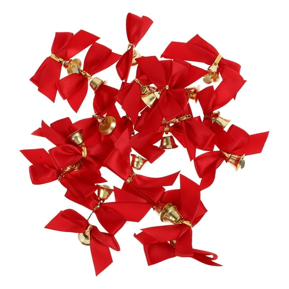 PAMINGONO 24Pcs Red Bow Knot Garland Decorations, Polyester Party Bows for Weddings, Holidays, and Celebrations