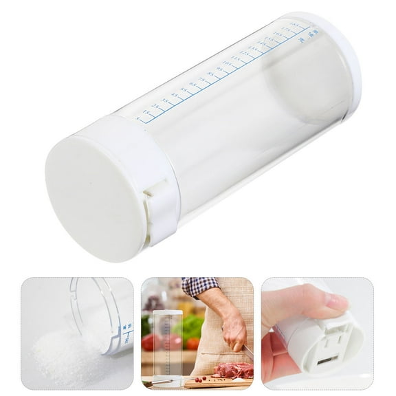 PAMINGONO Beige Salt Dispenser Bottle for Kitchen Seasoning, 1 Piece Spice Container for Cooking and Food Storage