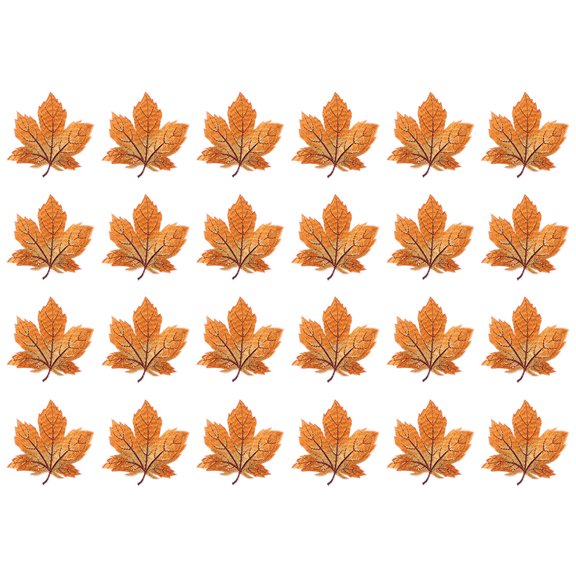 PAMINGONO 24pcs Maple Leaf Embroidered Applique Iron on Patch for Sewing Crafts