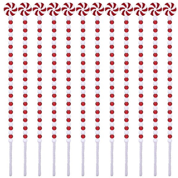 PAMINGONO 25Pcs Candy Cane Decor Plastic Adjustable For Indoor And Outdoor Christmas Decorations