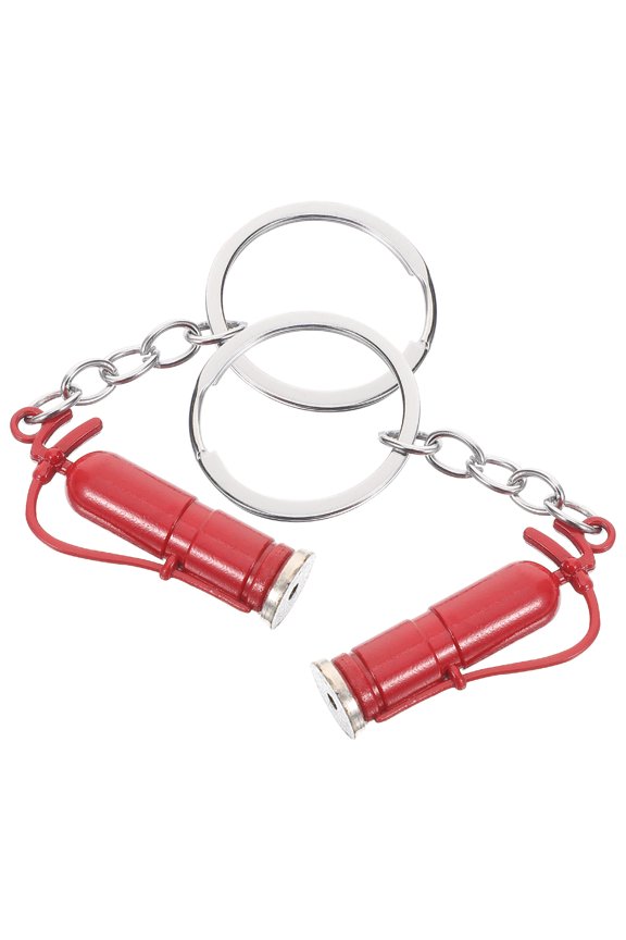 Fire Fighting Accessory Fire Extinguisher Keychain Zinc Alloy 2Pcs