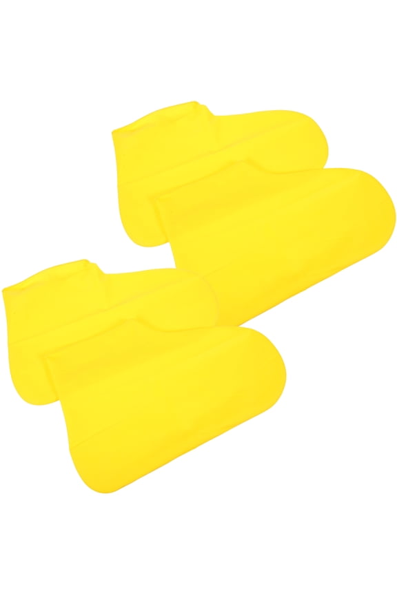 Elastic Reusable Boot Protector Yellow Latex for Safety and Convenience 2Pairs