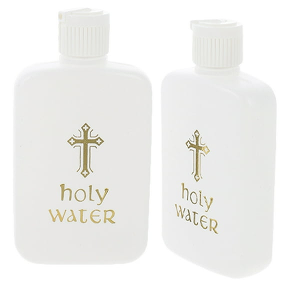 PAMINGONO 2Pcs 100Ml Holy Water Bottles White Cylindrical For Religious Rituals And Exorcism
