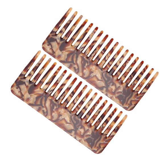 PAMINGONO 2Pcs Acetate Hair Comb for Curly Hair Women Anti Static Styling Tool 11.8x2.2x0.1in