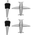 thumbnail image 1 of PAMINGONO Set of 2 Metal Wine Stoppers, Alloy Bottle Sealing Plugs, Easy to Use and Clean, Wine Accessories, 1 of 8