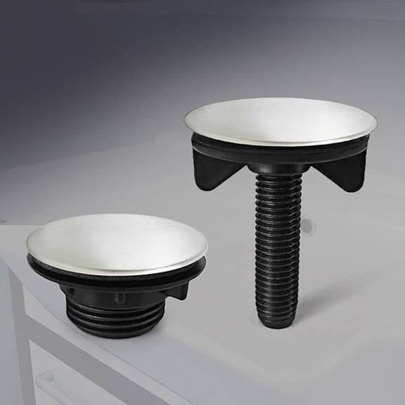 PAMINGONO Black Stainless Steel Kitchen Faucet Hole Cover, Sink Sprayer Hole Caps, 2 Pieces and Easy to Install