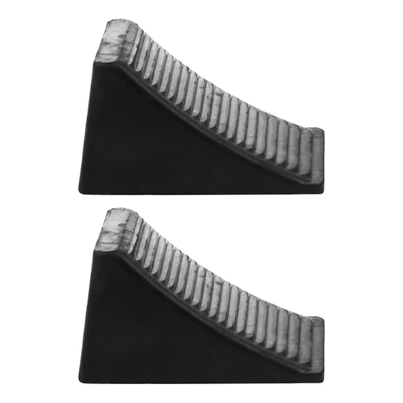 PAMINGONO 2pcs Wheel Chocks for Trailer Black Rubber Wedge Safe Parking at Home