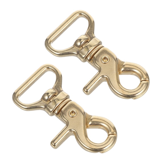 PAMINGONO Set of 2 Brass Swivel Snap Hooks Closures Perfect for Bags, Keyrings, and Various Accessories