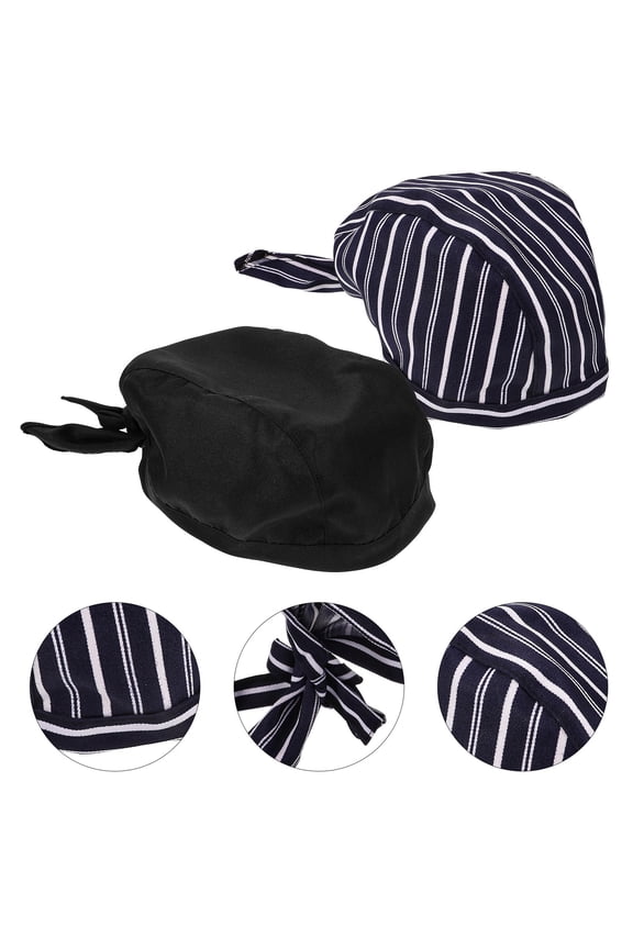 Womens Chef Hats 2-Pack Adjustable Kitchen Cooking Caps in Assorted Colors for Culinary Professionals