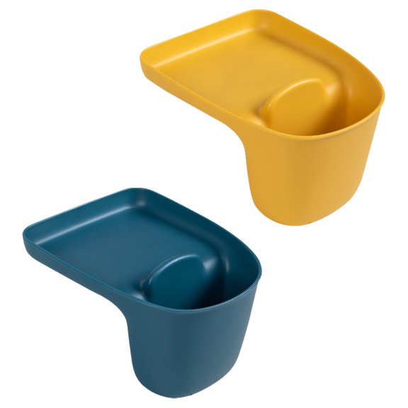 PAMINGONO 2-Pack Compact Kitchen Sink Basket Drain Storage Organizer, Assorted Colors, Practical Sink