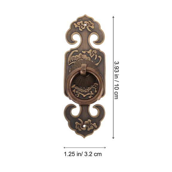 PAMINGONO 2Pcs Copper Oval Drawer Pulls for Furniture in Antique Style