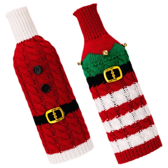 PAMINGONO 2Pcs Delicate Bottle Sleeve for Wine Bottles and Festive Season