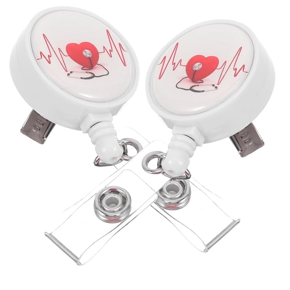 PAMINGONO 2Pcs Doctor ID Card Clip Portable Badge Holder for Medical Series Design