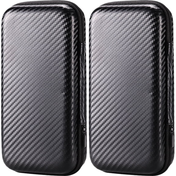 PAMINGONO 2Pcs Accessories Storage Bags Black Convenient Carrying Case for Cables and Chargers