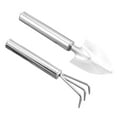 thumbnail image 1 of PAMINGONO 2Pcs Gardening Tools Garden Trowel Silver Stainless Steel for Planting Small Tools, 1 of 8