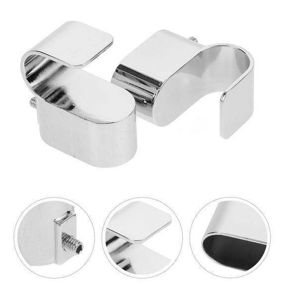 PAMINGONO 2Pcs Heavy Duty Wardrobe Rail Zinc Alloy Support Homeowners Clothing Display