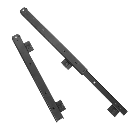 PAMINGONO 2-Pack Black Steel Keyboard Tray Mounting Rails with Smooth Bearing Drawer Slides for Home and Office Workstations