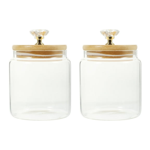 PAMINGONO 2Pcs Large Capacity Leaf Canister Moisture- Household Storage Canister 9.5x9.5x10in