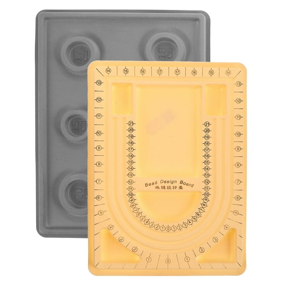 PAMINGONO 2Pcs Multifunctional Beading Boards with Clear Scales and Portable Design