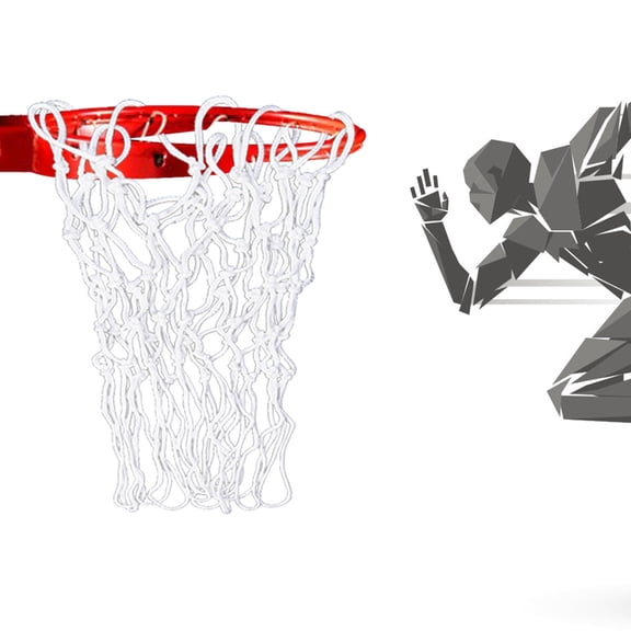 PAMINGONO 2Pcs Nylon Basketball Net Lightweight White Luminous for Standard Basketball Backboard
