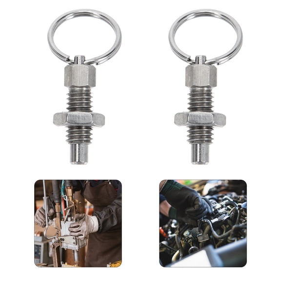 PAMINGONO 2Pcs Practical Spring Plunger Latch with Pulls Ring for Daily Life and Industrial Needs