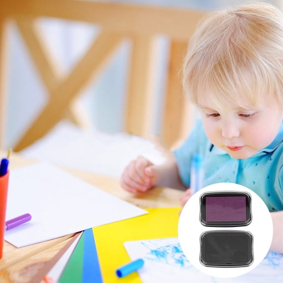 PAMINGONO 2Pcs Red Rubber Stamp Pad Water Based Ink for Crafts Paper Wood Fabric Decoration