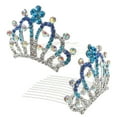 thumbnail image 1 of PAMINGONO 2Pcs Rhinestone Crown Comb Hair Decoration for Elegant Updos Women at Parties, 1 of 7