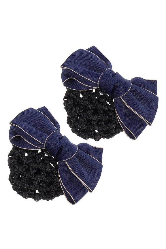 2Pcs Bow Bun Snood for Women Secure Hair Accessories with Mesh Design