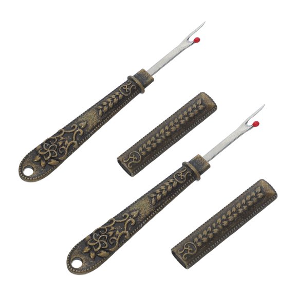 PAMINGONO 2Pcs Sewing Stitch Removers with Cap for Embroidery Fabric Tag and Thread Removal