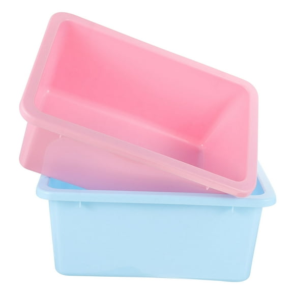 PAMINGONO Home Storage Box Plastic Object Organizer Assorted Color 2Pcs